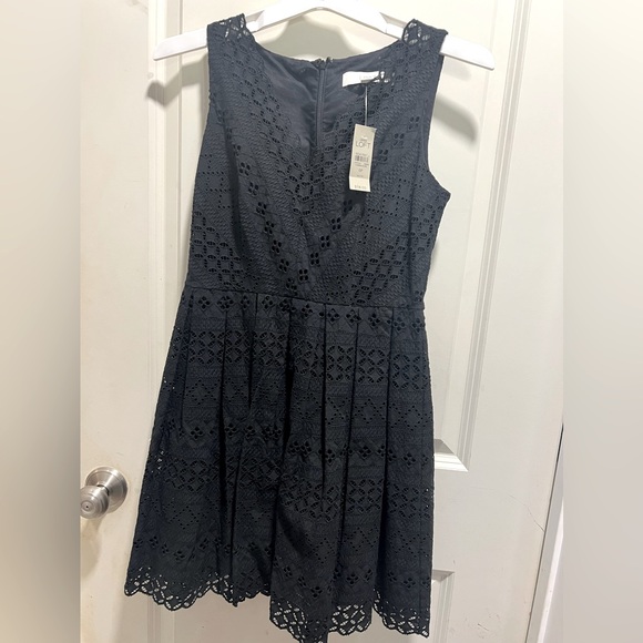 NWT Loft Black Eyelet Sundress - Picture 1 of 4
